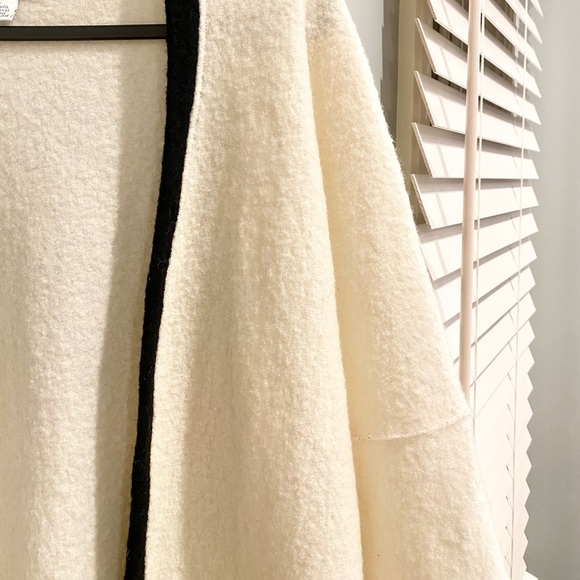 90s Wool Oversized Cardigan Sweater Womens Small Medium Boiled Felted Vintage - Picture 4 of 5